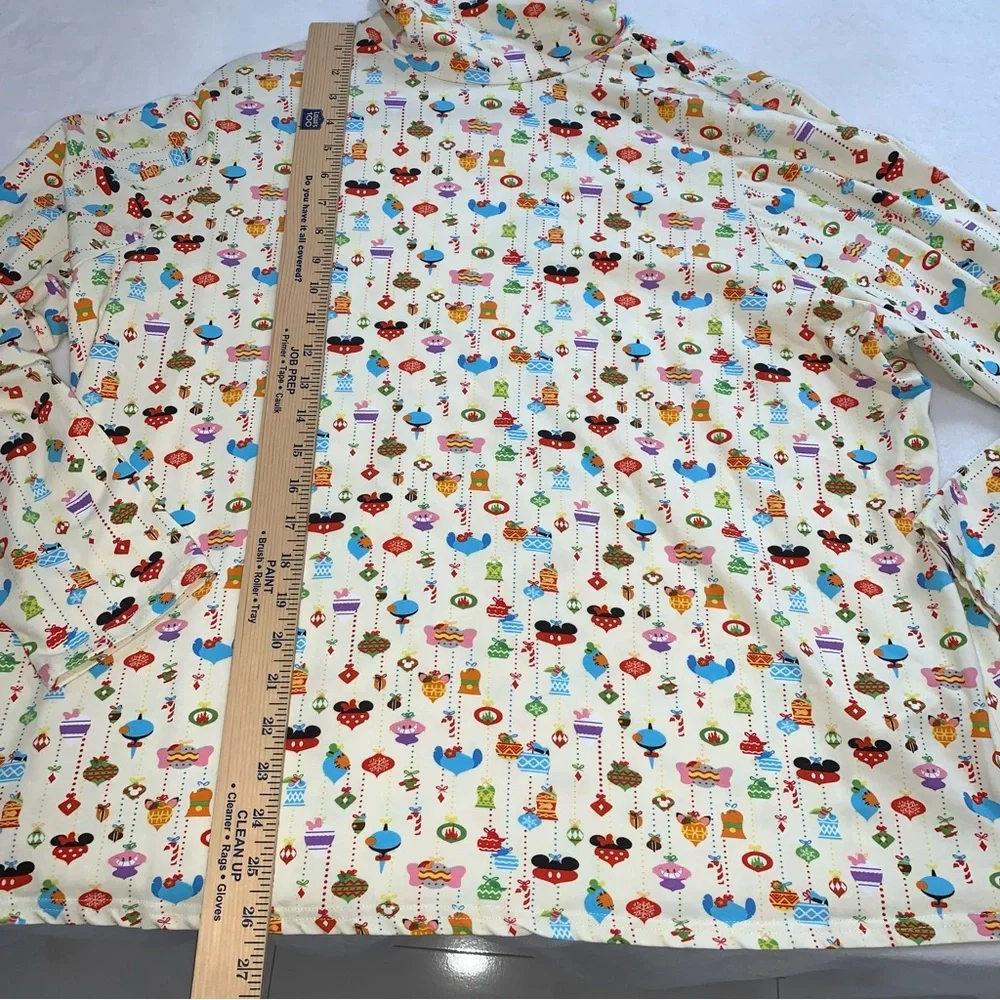 Disney Mickey Mouse dumbo Minnie Mouse mock neck long sleeve top size 2XL yellow - Picture 7 of 12